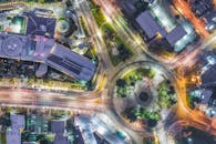 Top View of a Traffic Circle