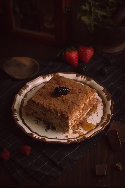 Gratis arkivbilde med bjørnebær, dessert, kake