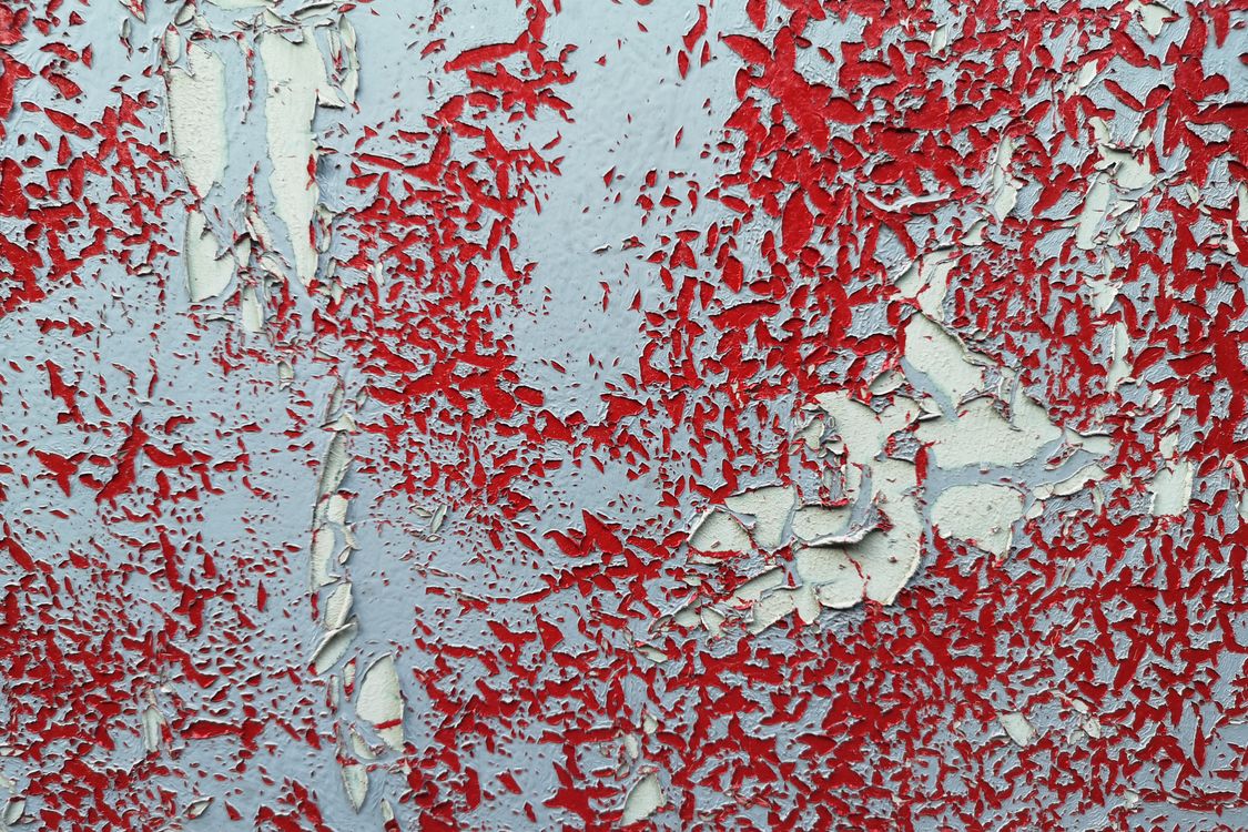 Red Pattern on an Old Wall ยท Free Stock Photo