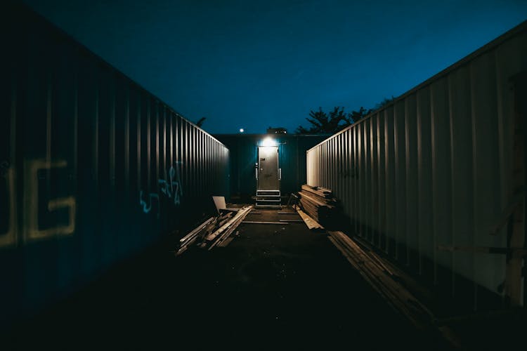 Entrance Doors To Industrial Container