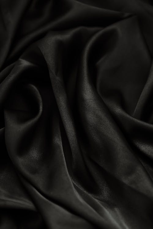 Free Rippled Black Fabric Stock Photo