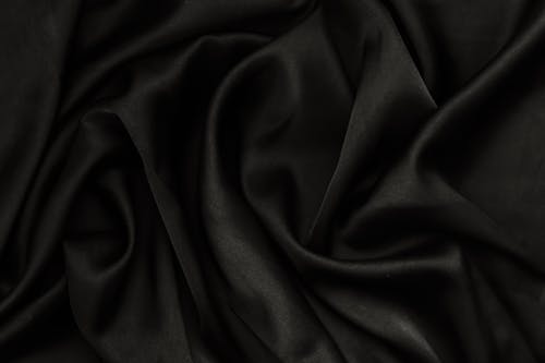 Rippled Black Fabric