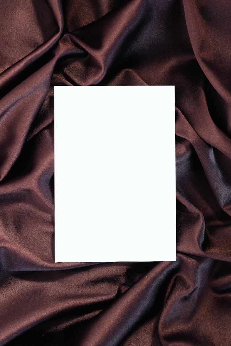 Blank Card On A Fabric