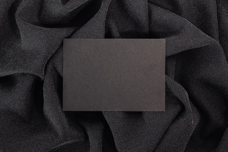 Black Paper On A Fabric