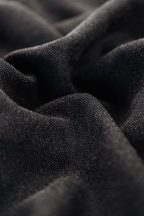 Black Textile in Close-Up Photography