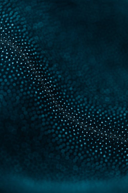 Macro Shot of Blue Textile