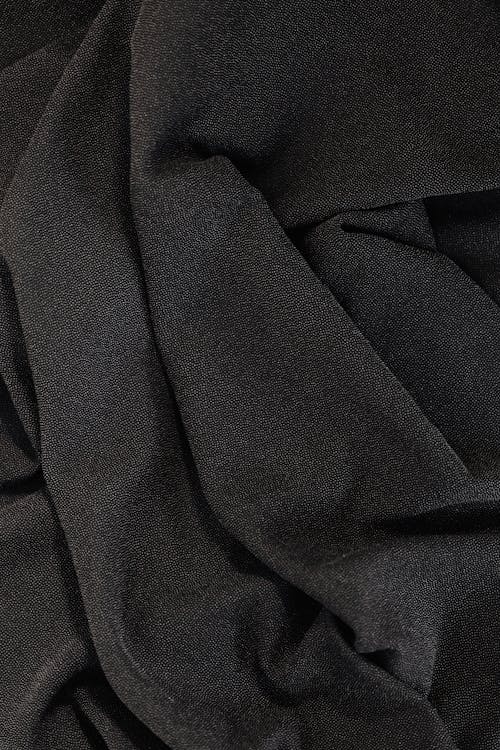 Black Textile in Close-up Image