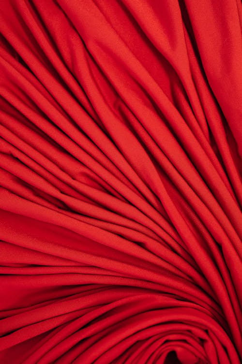 Red Textile in Close Up Photography