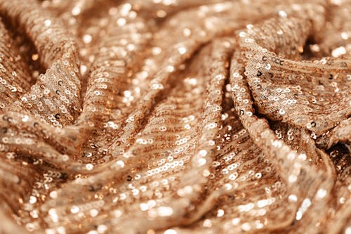 Free Close Up of Fabric with Sequins Stock Photo