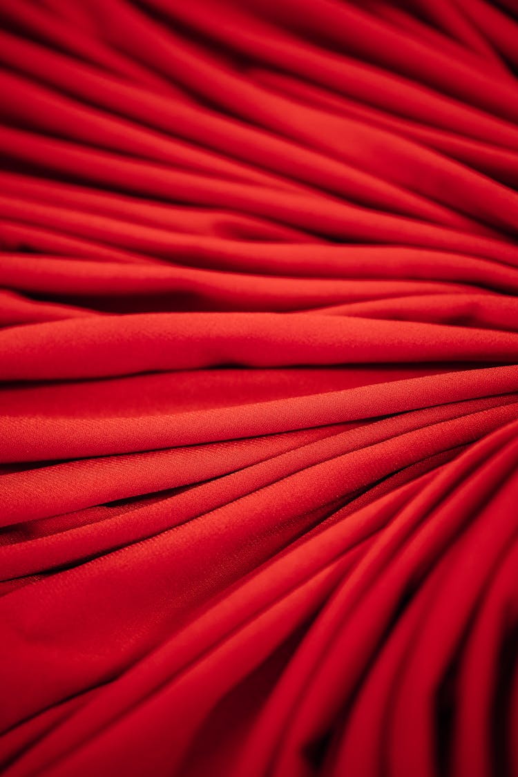 Close Up Photo Of A Red Fabric