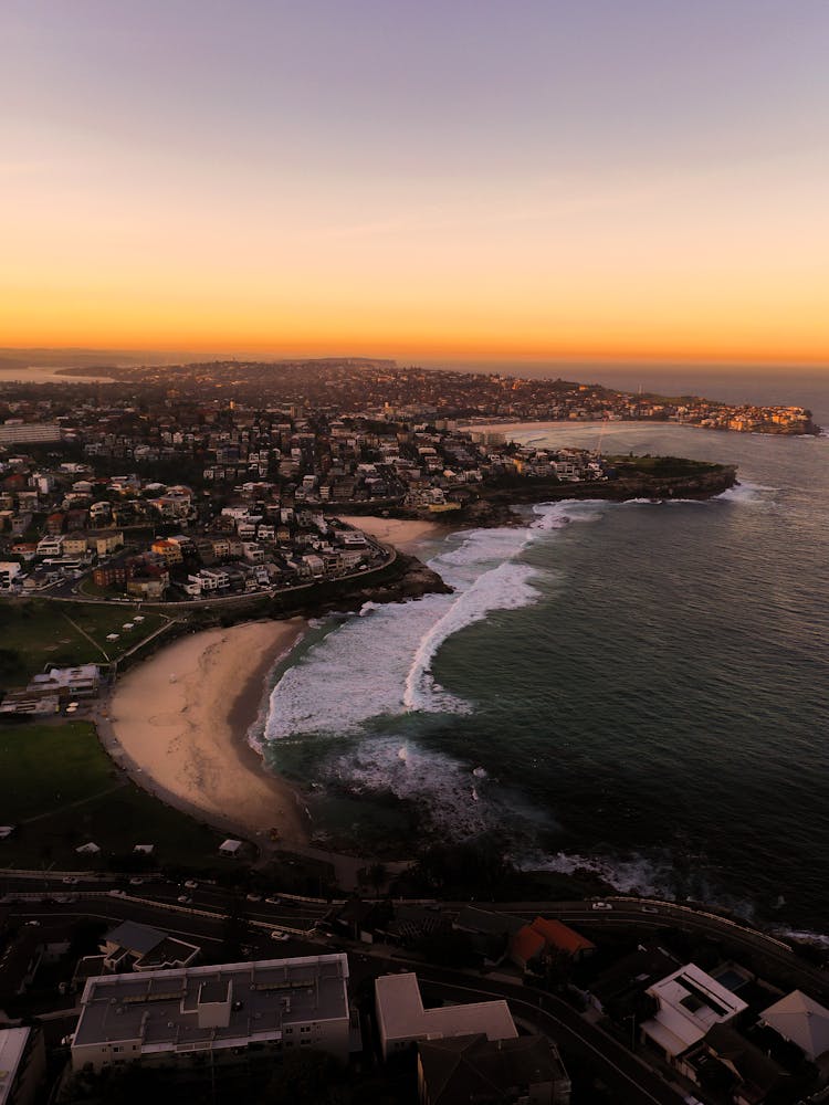 Aerial View Of The Bronte Shoreline In Australia