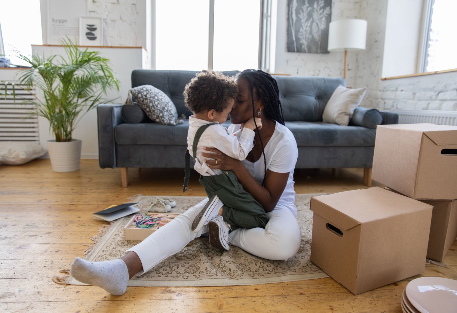 Perranwell — movers carrying boxes for a flat move