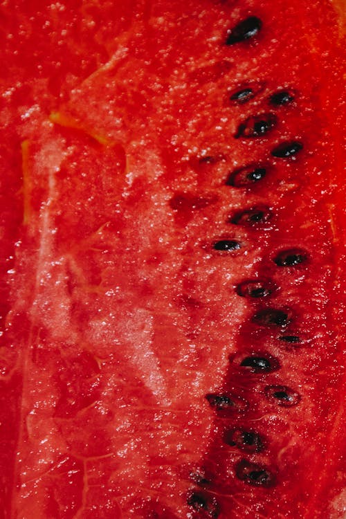 Free Black Seeds in Watermelon Stock Photo