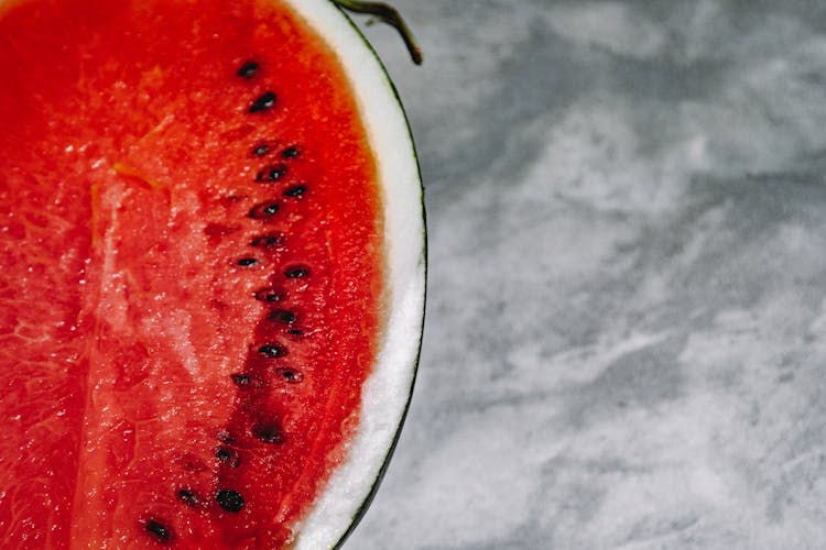 Sliced Watermelon On Gray Surface