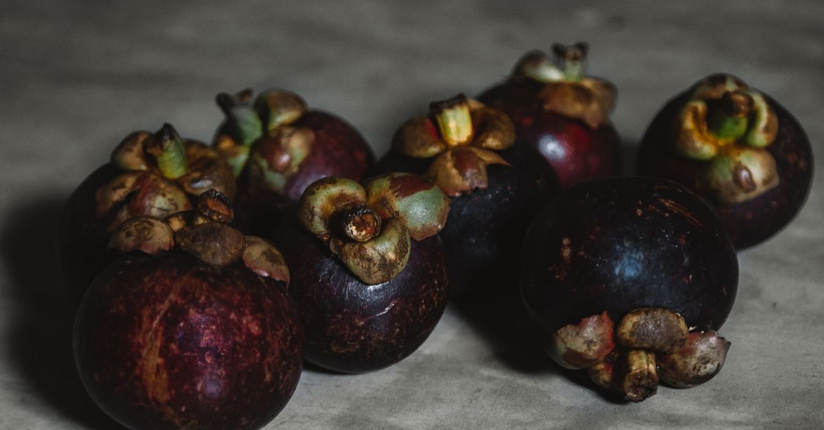 A close-up view of fresh mangosteen fruits on a textured surface, showcasing their exotic appeal. - Evidence evidence guide for mangosteen skin health randomized trial