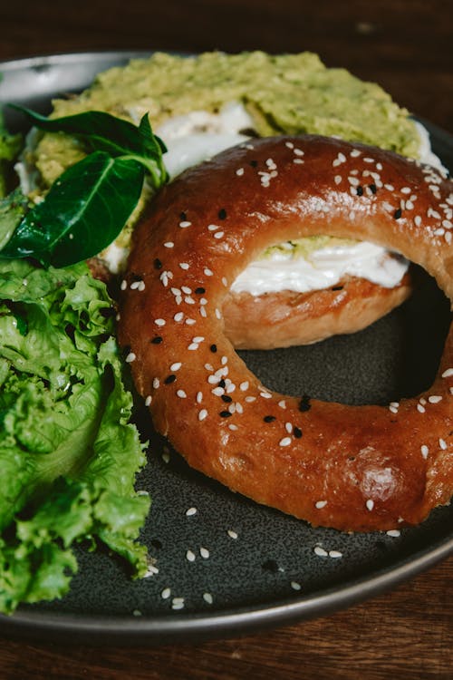 Free Close-up Photo of Bagel Toast  Stock Photo