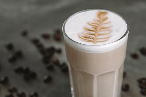 Cold Coffee Drink in Clear Drinking Glass