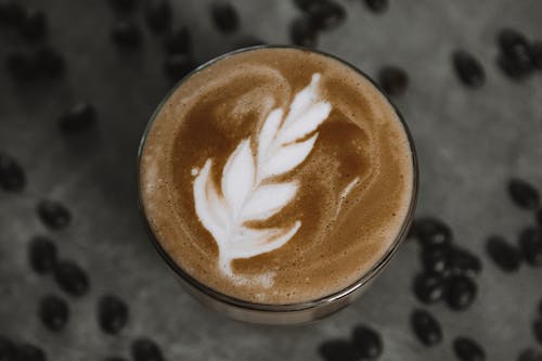 Close-up Photo of a Latte Art 