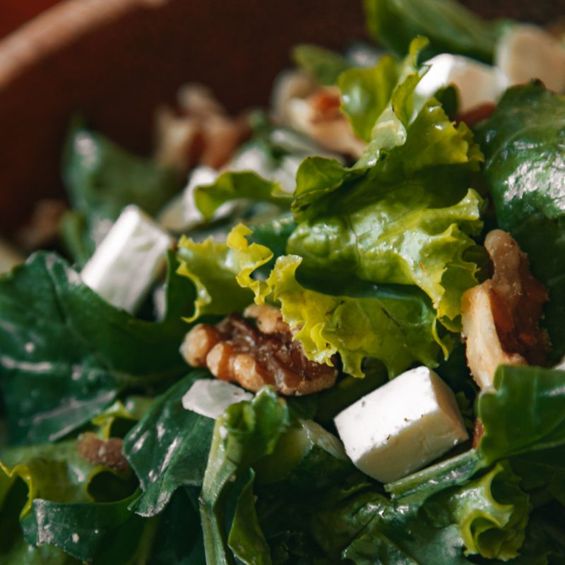 Beet and Goat Cheese Amaranth Salad with Walnuts and Arugula