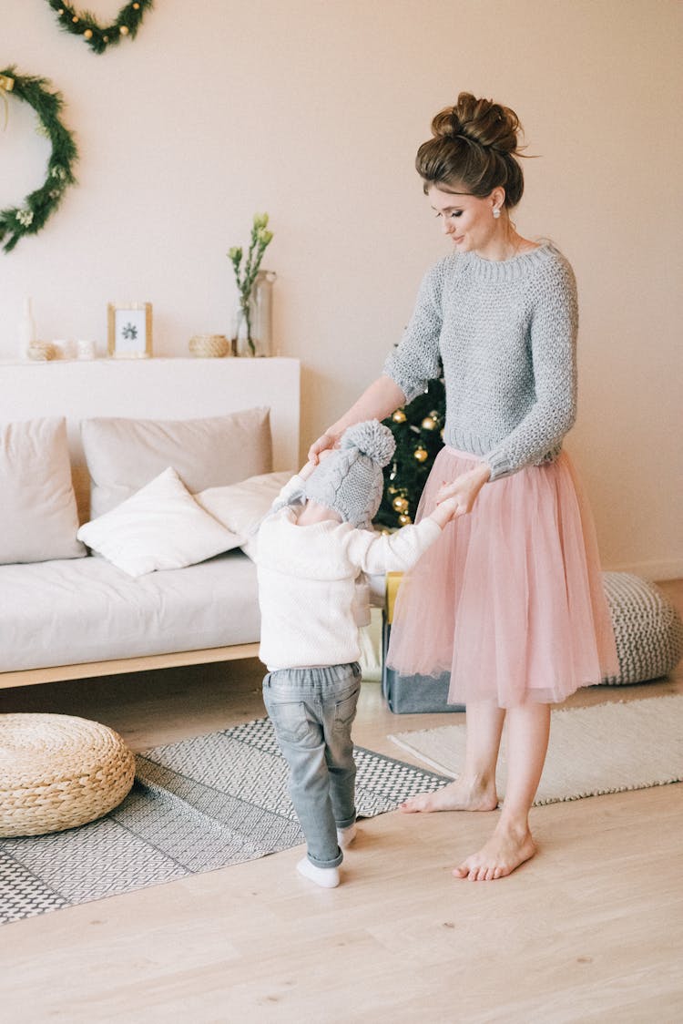 
A Mother Dancing With Her Son