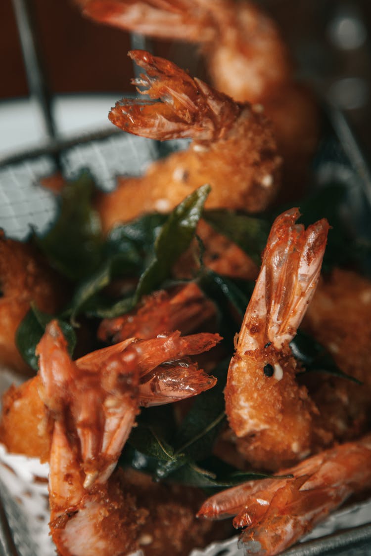 Close-up Photo Of Deep Fried Prawn 