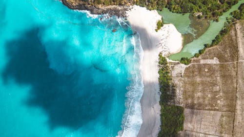Aerial Photography of Blue Beach 