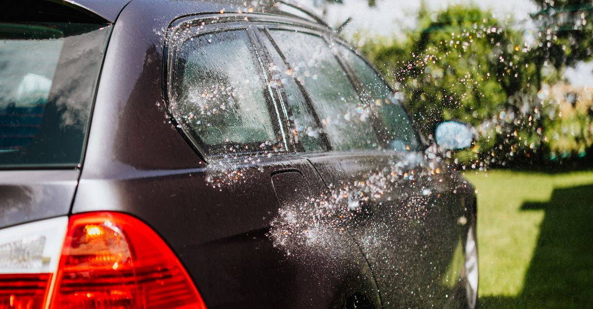 Car Getting Sprayed Water being Sprayed on a Car · Free Stock Photo