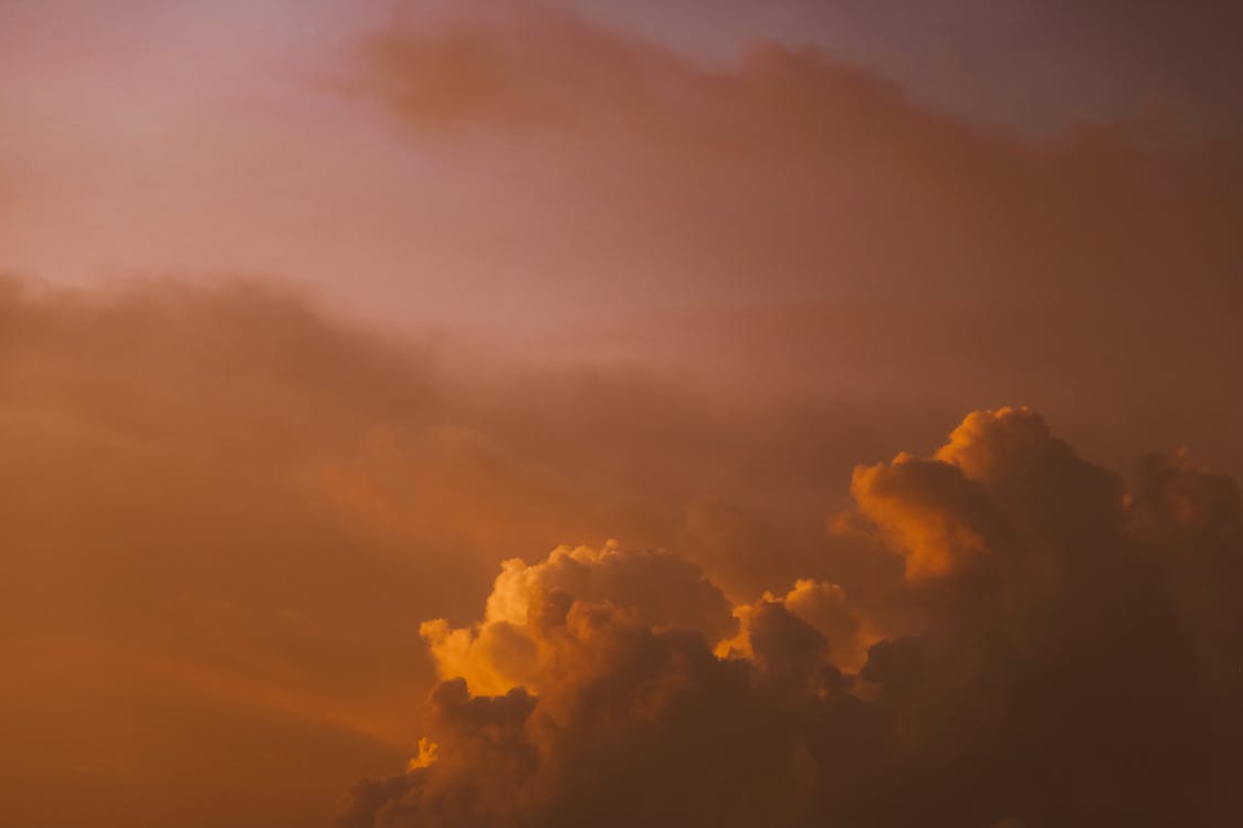 Free Yellow and Purple Clouds  Stock Photo