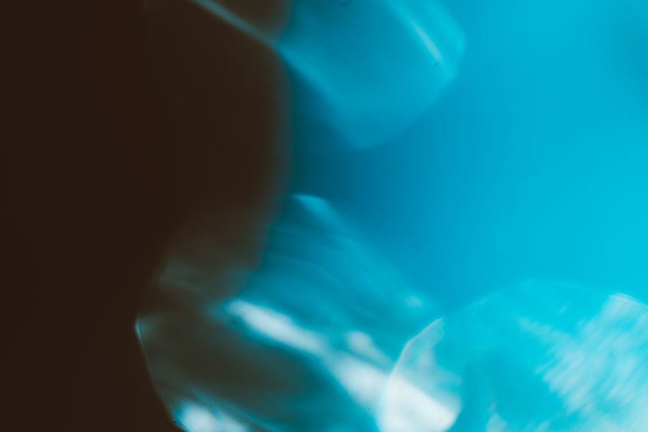 A captivating abstract image showcasing blue motion blur with dynamic artistic elements.