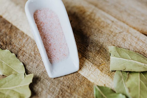 Pink Himalayan Salt on Spatula