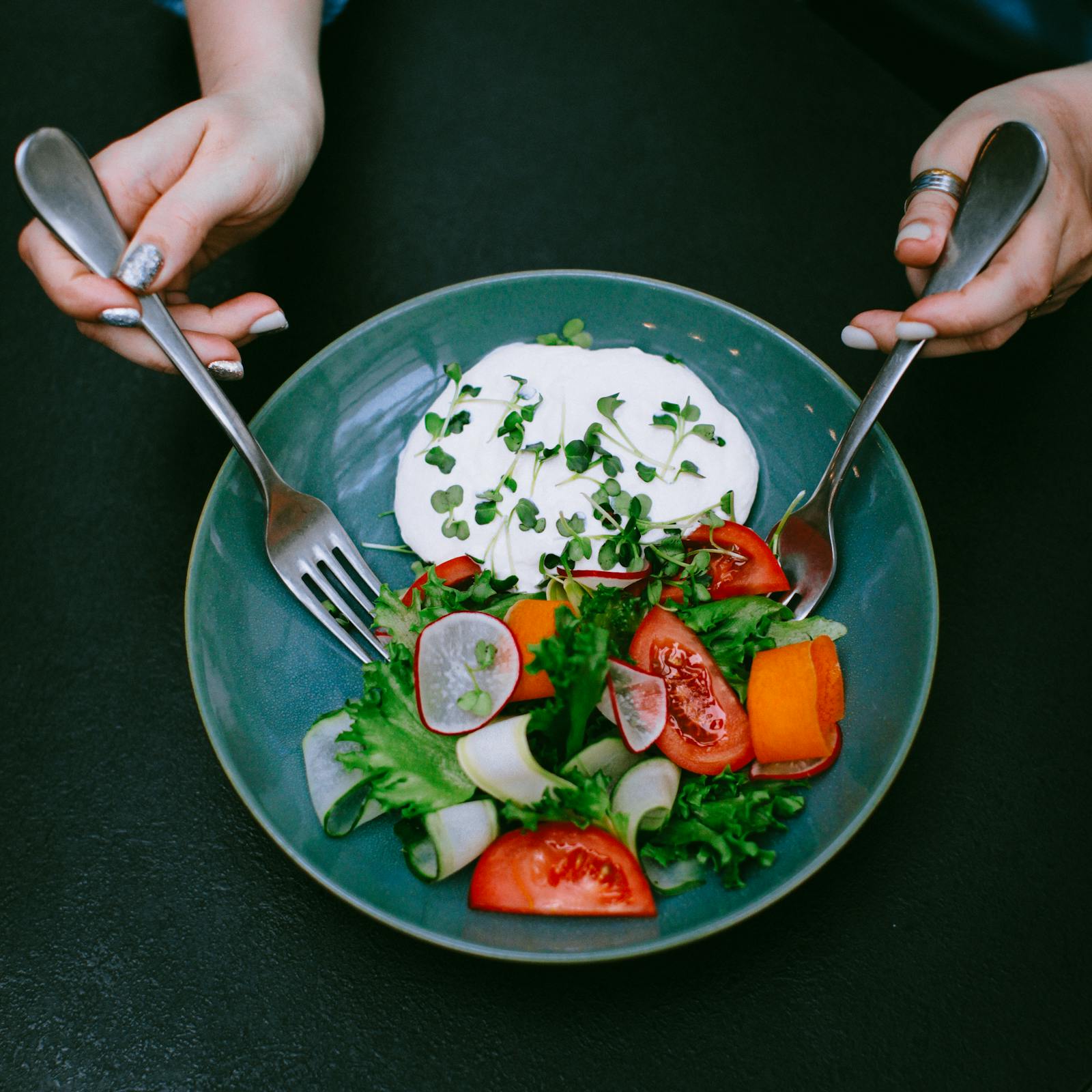 Luxury catering plating