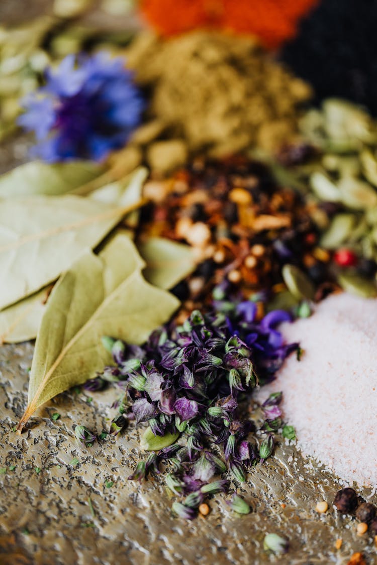 Edible Flower Petals And Leaves