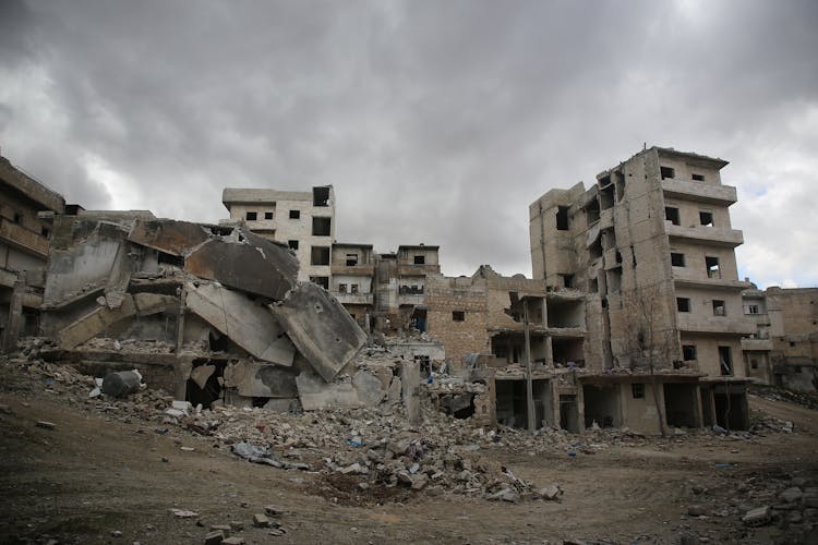 Old Abandoned Building Under Cloudy Sky