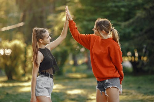 Portrait of Two Women in a Park