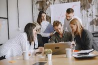 Teamwork in Conference Room