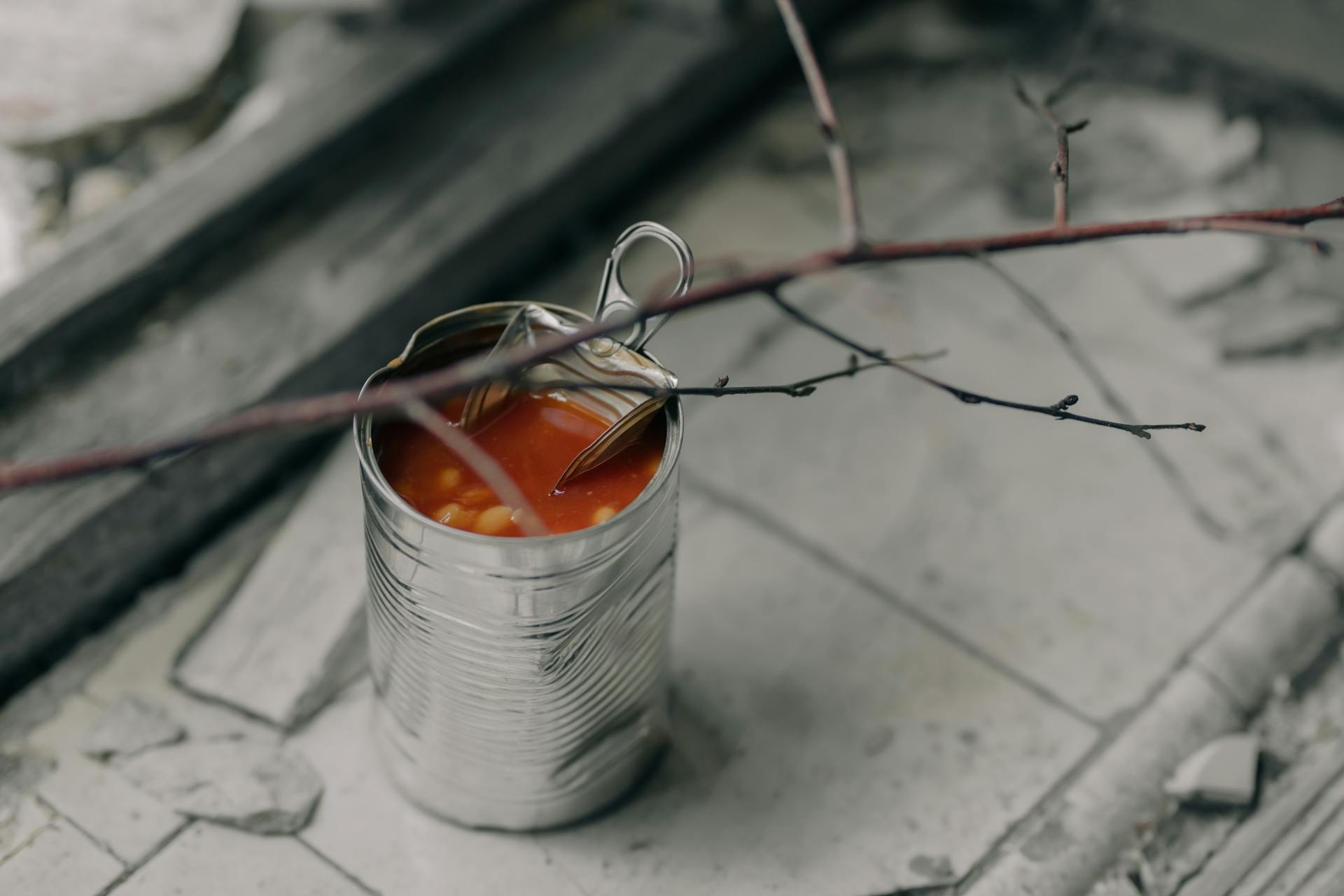 Silver Wire Spool on White Textile