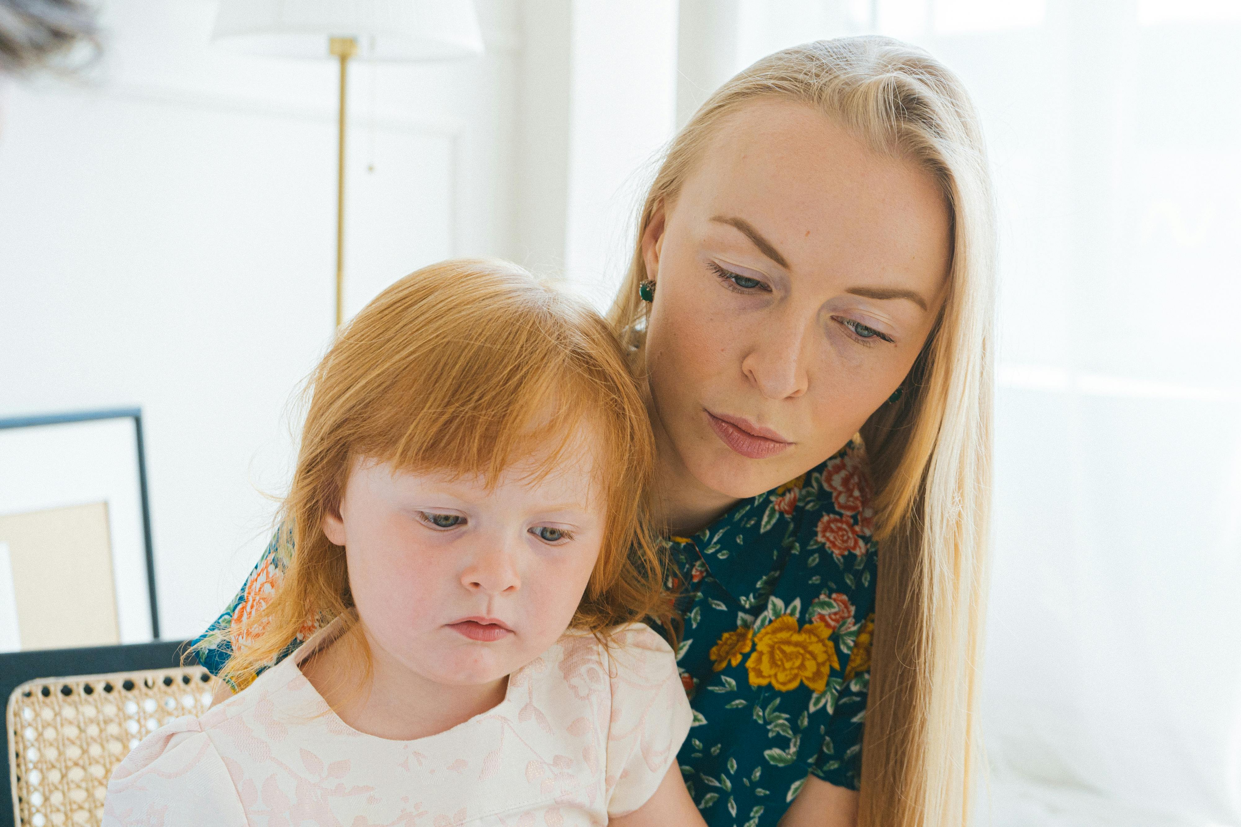 close up shot of a mother and her daughter together