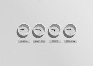 London New York Tokyo and Moscow Clocks