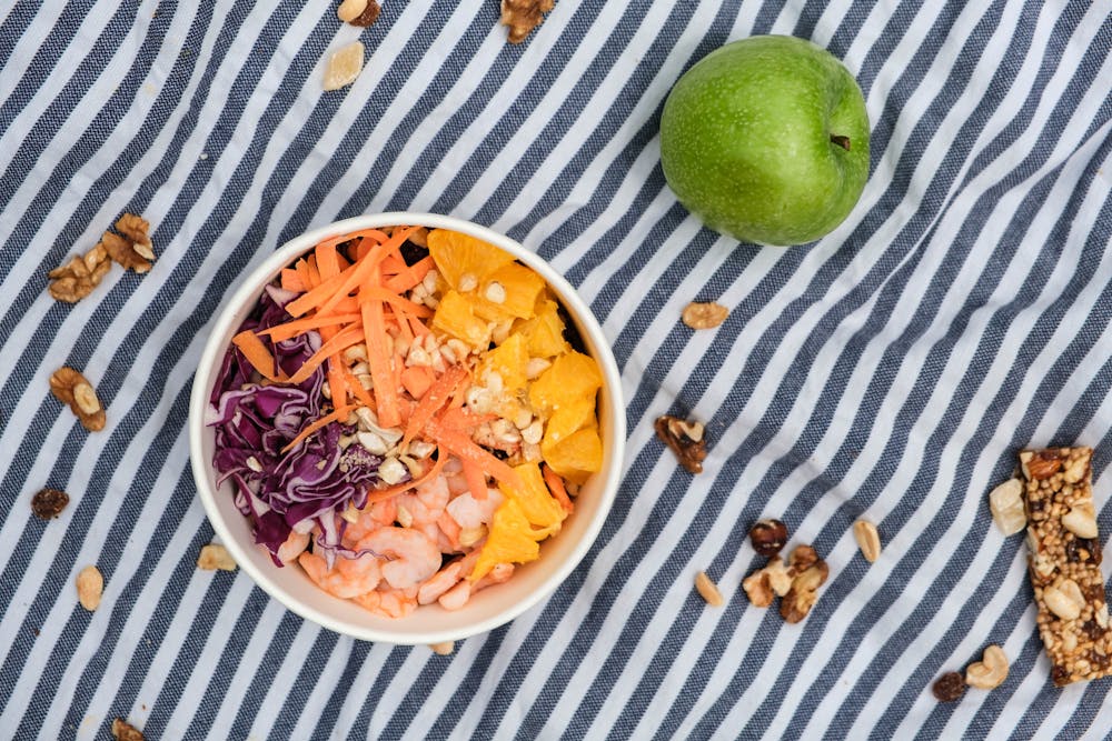 Carrot, Apple, and Walnut Salad