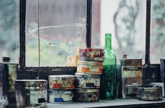Clear Glass Jars on Table