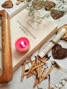 Candle on Top of a Book