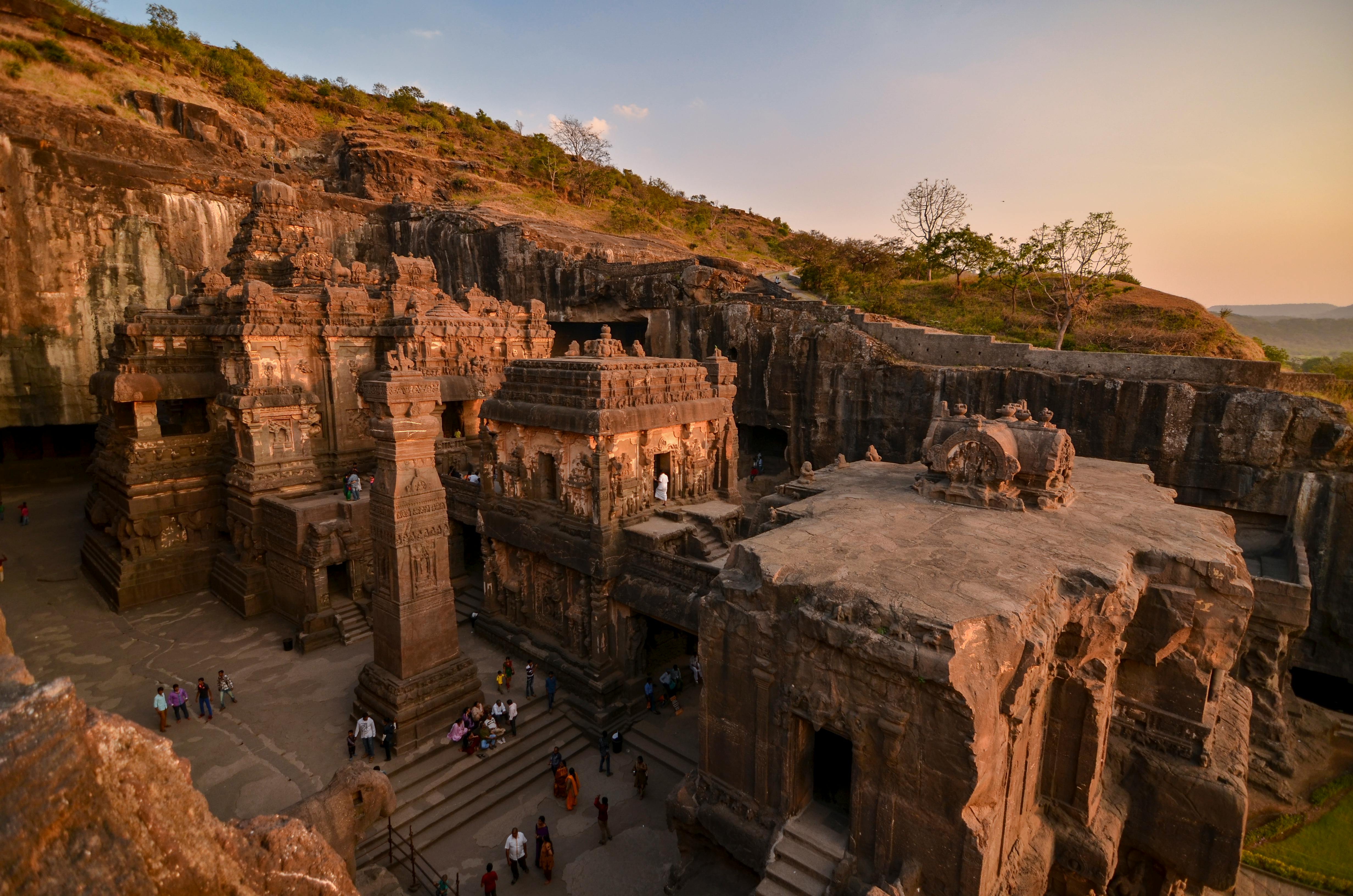 busy people in an archeological site