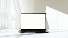 A Laptop With a Blank Screen