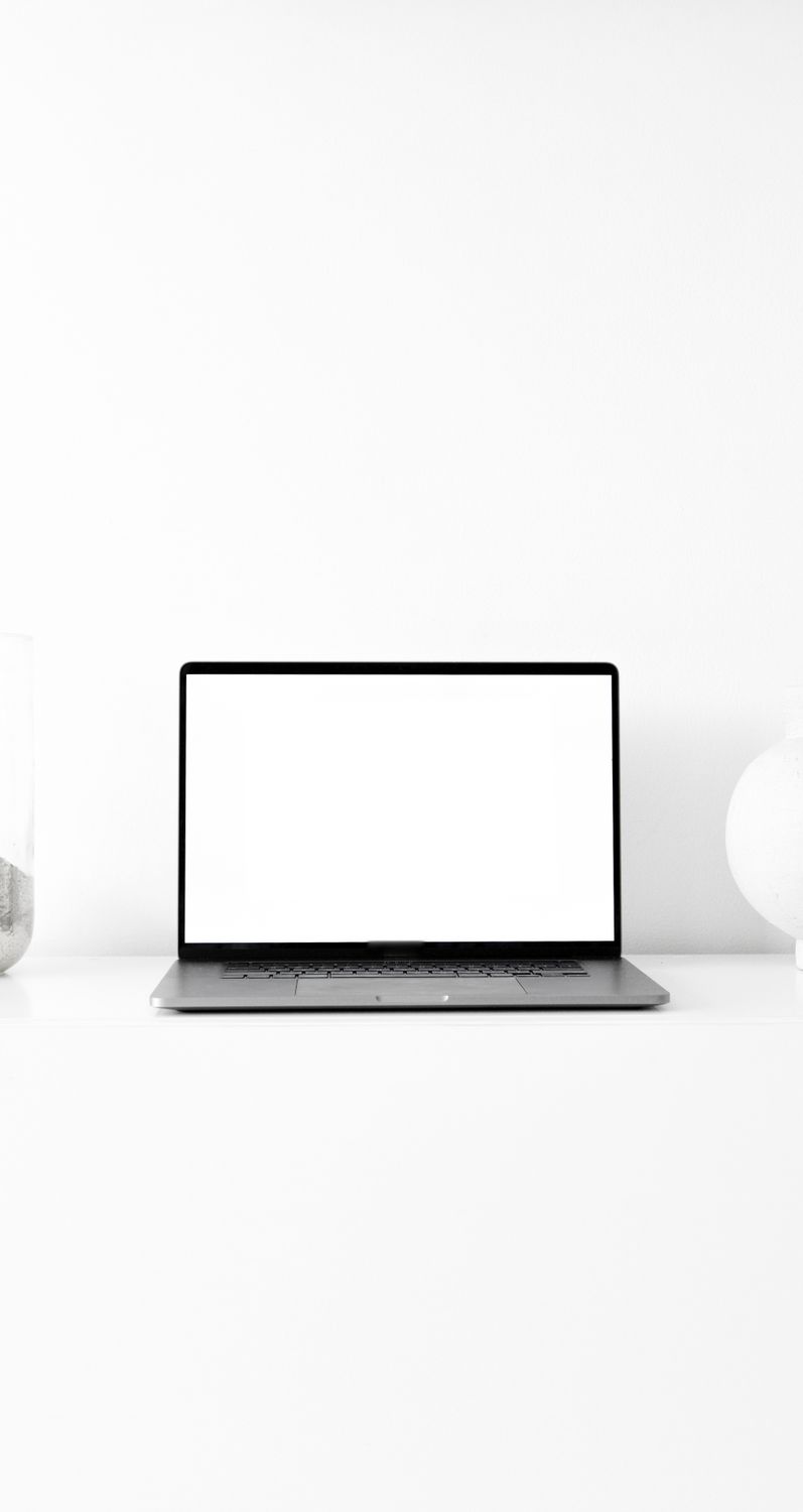 Laptop Withe Screen Laptop Computer with White Screen · Free Stock Photo