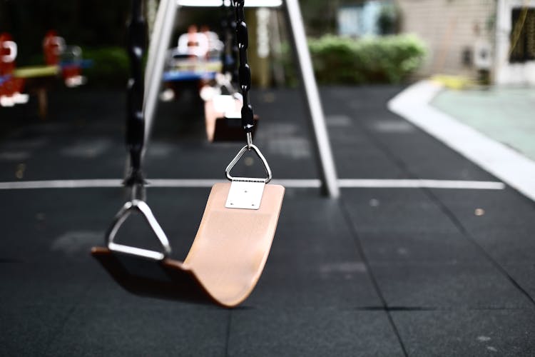 Close Up Of An Empty Swing