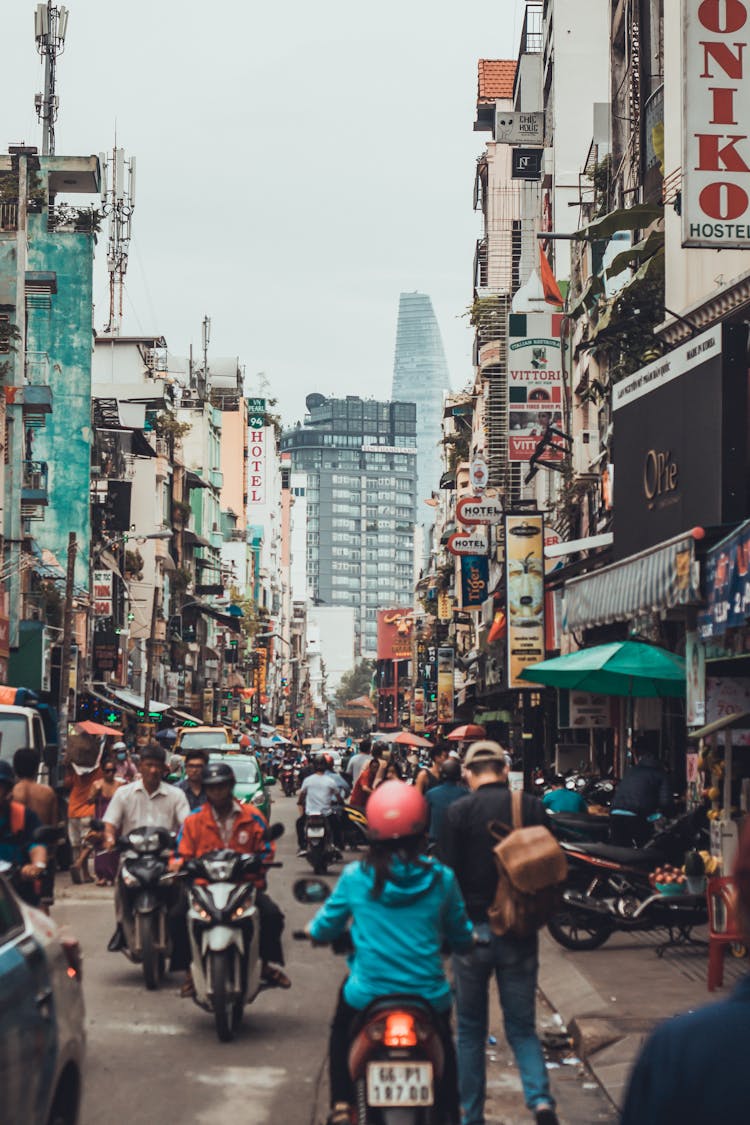 A Busy Street In Ho Chi Minh City