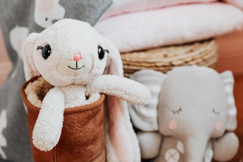 Free Close-up of a Bunny Rabbit Stuffed Toy Stock Photo