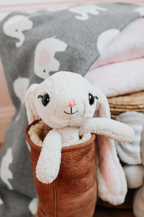 Close-up of a Stuffed Animal in a Boot