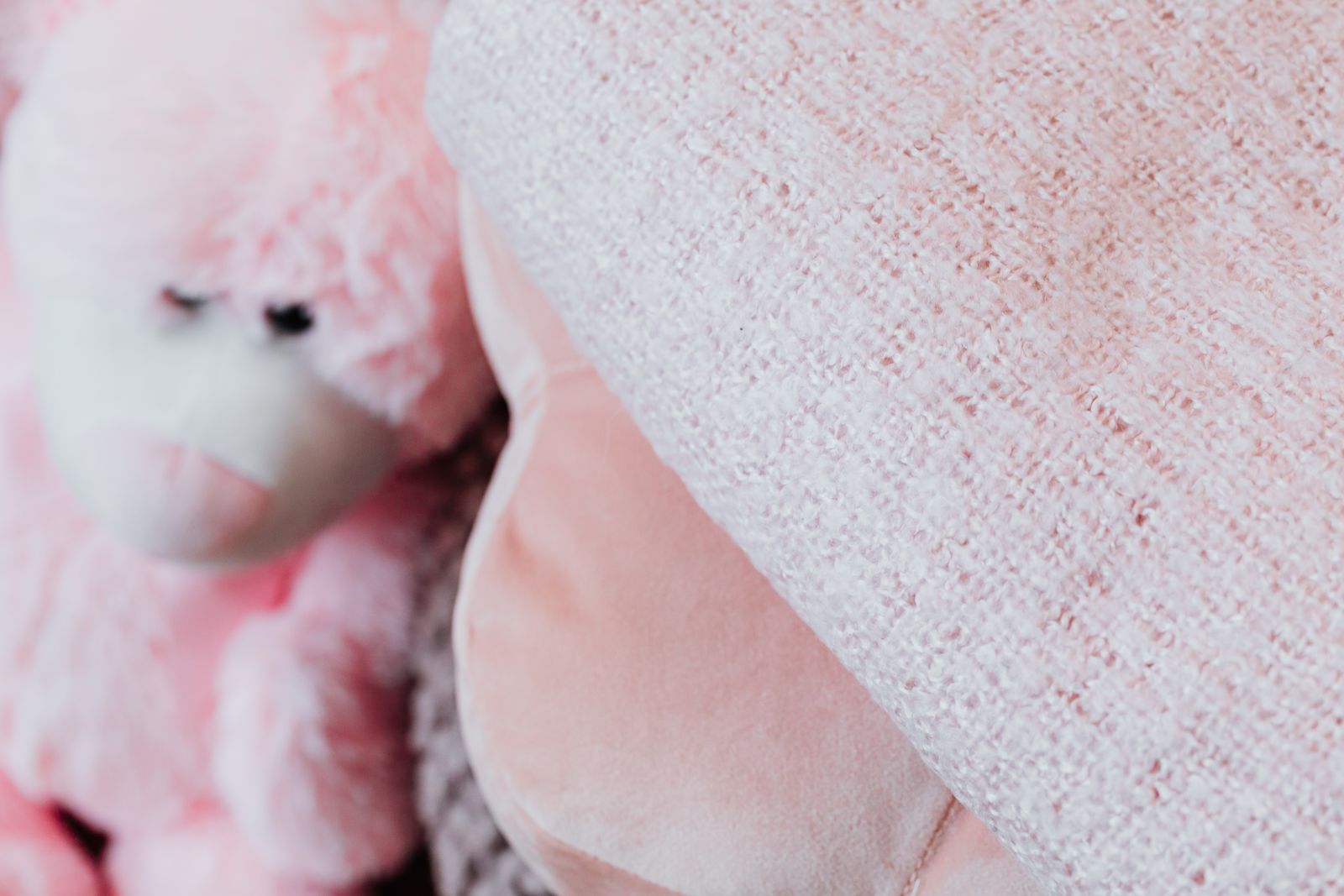 A close-up of a soft pink plush toy — photo by kaboompics.com on Pexels