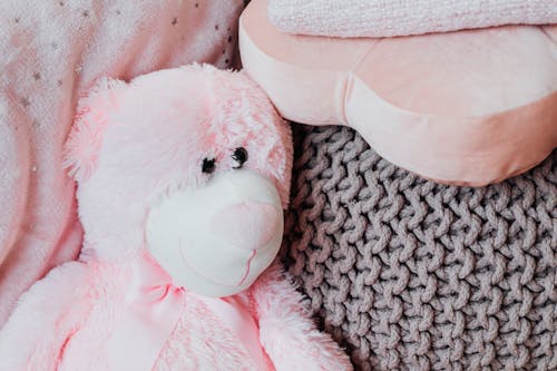 Free Pink Plush Toy in Close Up Photpgrah Stock Photo